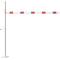 Height restriction barrier | cross tube length: 3000 mm | for padlock | to be fixed by plugs